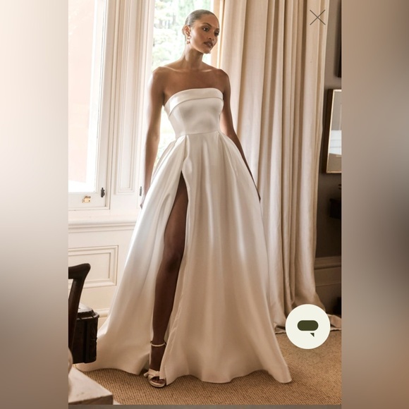 Meshki Dresses & Skirts - Meshki Eileen Strapless Wedding Satin Dress